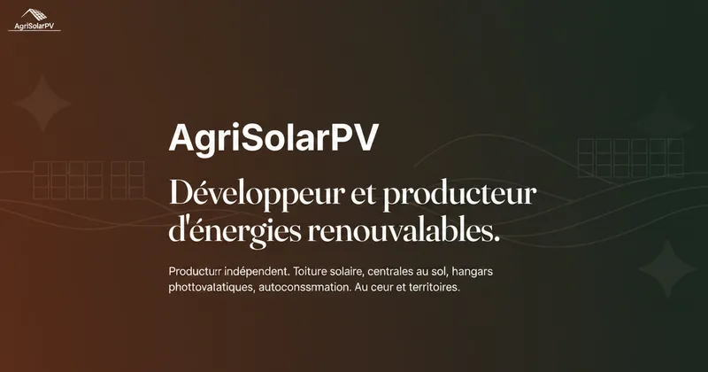 AgriSolarPV — installateur de panneaux solaires