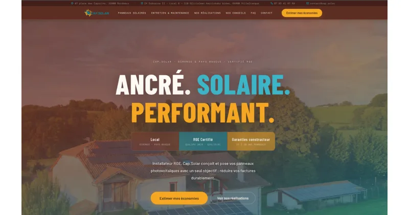 Cap Solar — installateur de panneaux solaires